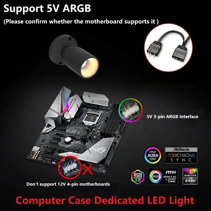 QITU 1W 3W ARGB 5V 3Pin Header - Pc Gaming Compact のレビューと価格