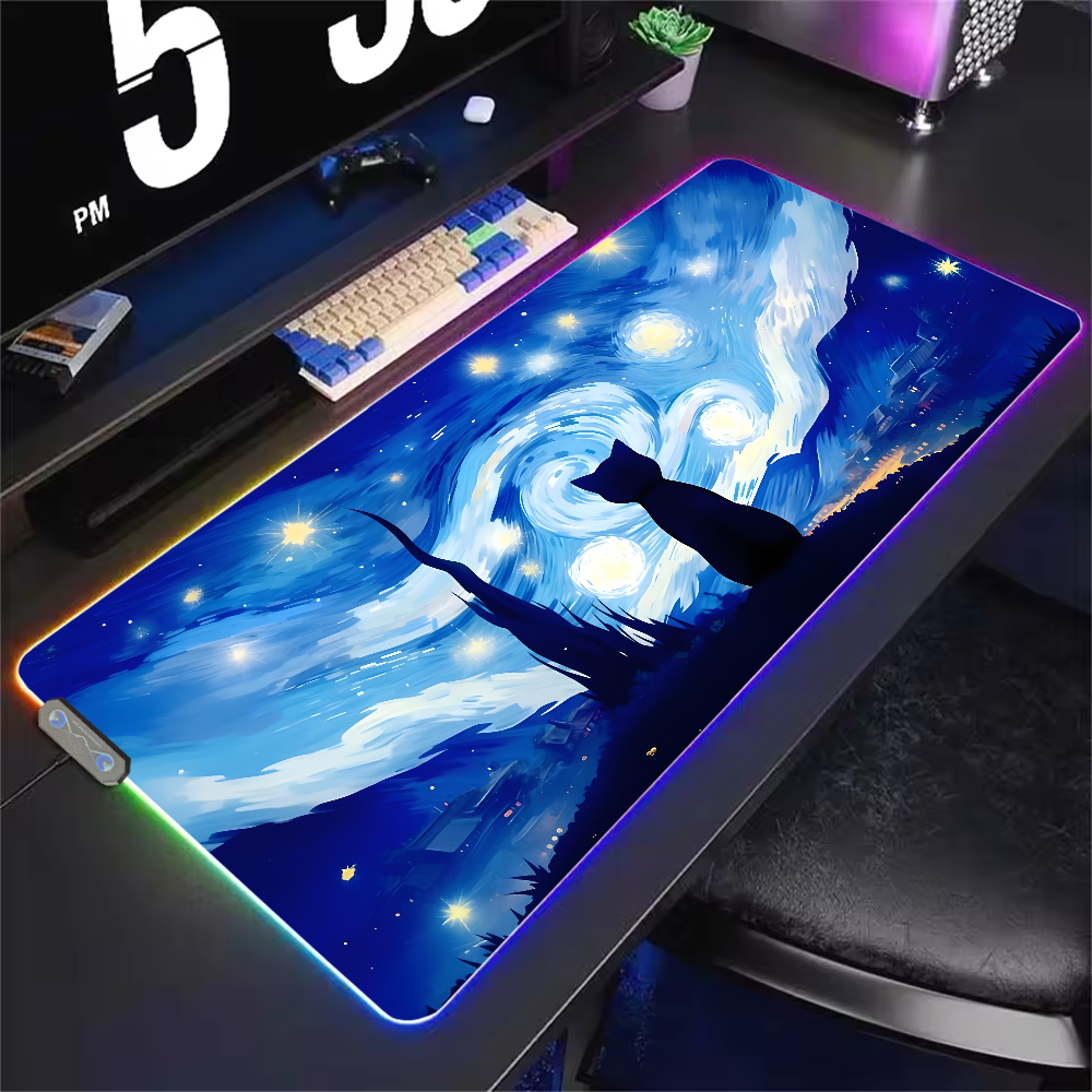 Mouse Pad RGB LED Light Non-Sl - Pc Gaming Price のレビューと価格