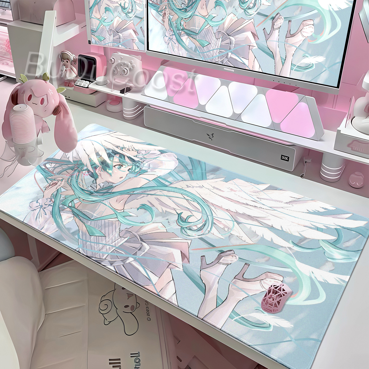 Desk Accessories Cute Anime Mo - Pc Gaming Hatsune Miku のレビューと価格