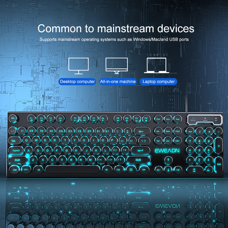 EWEADN Typewriter Gaming Keybo - Pc Gaming Handheld のレビューと価格