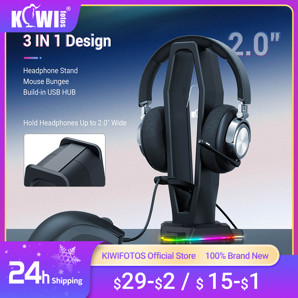 3 in 1 RGB Gaming Headset Hold - Mouse Bungee Holder のレビューと価格