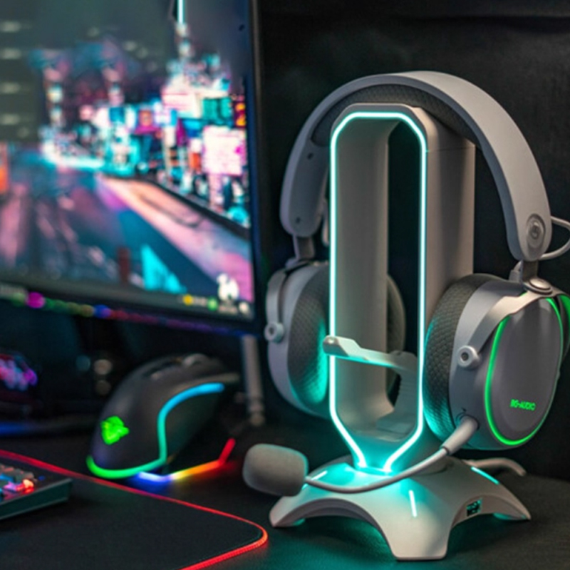 RGB Gaming Headphone Stand wit - Mouse Bungee Holder のレビューと価格