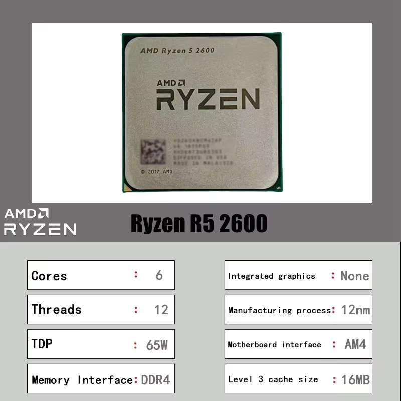 AMD Ryzen 5 2600 6-Core 12-Thr - Pc Gaming Desk のレビューと価格