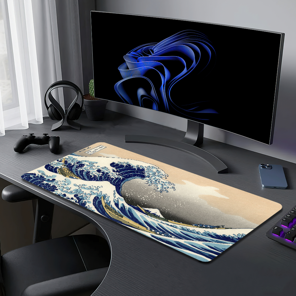 Great Wave Japanese Black Mous - Pc Gaming Price のレビューと価格