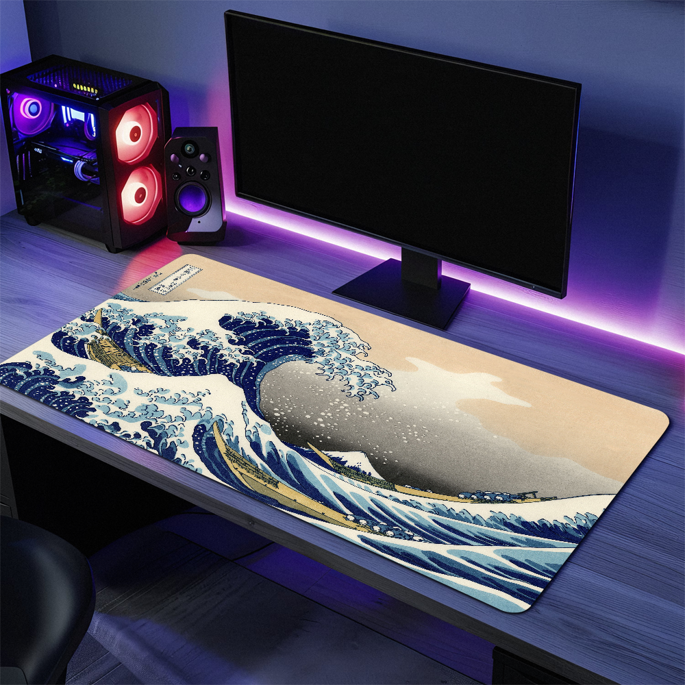 Great Wave Japanese Black Mous - Pc Gaming Price のレビューと価格