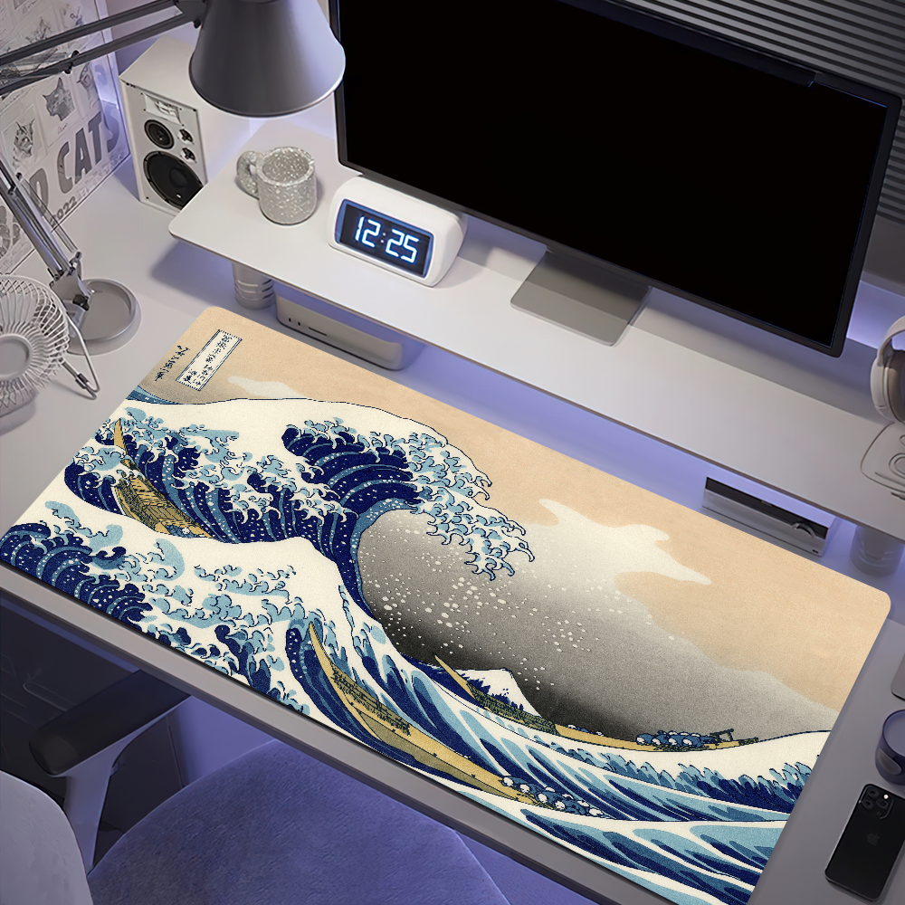 Great Wave Japanese Black Mous - Pc Gaming Price のレビューと価格
