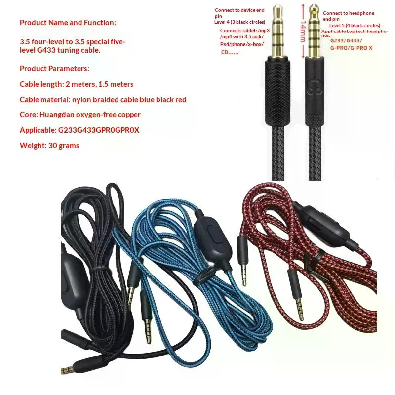 1Pcs Extension Cord Wire 2 Met - Gaming Headset のレビューと価格