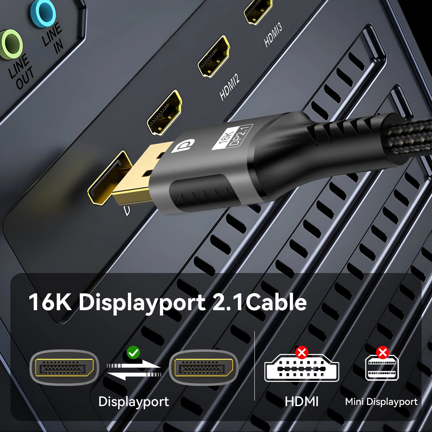 16K DP 2.1 8K@120Hz 4K@240Hz 8 - Pc Gaming Compact のレビューと価格